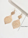 Vintage Floral Hollow Hoop Earrings