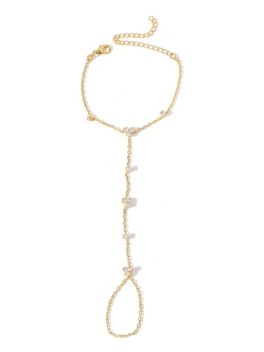 Bohemian Gold Crystal Rhinestone Jewelry Set