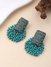 Handmade Wooden Beaded Disc Earrings