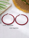 Vintage Red Spray Painted Hoop Earrings