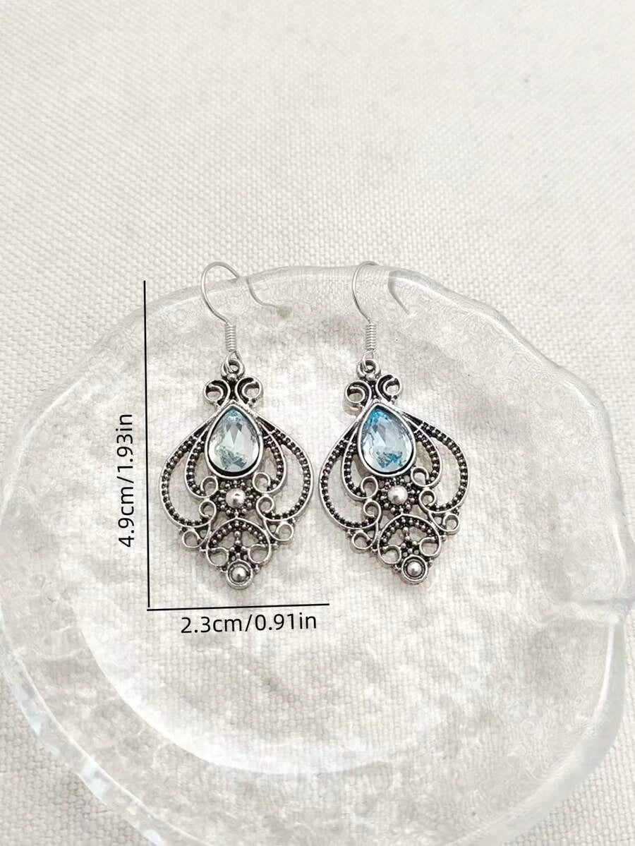 Vintage Bohemian Teardrop Pendant Earrings