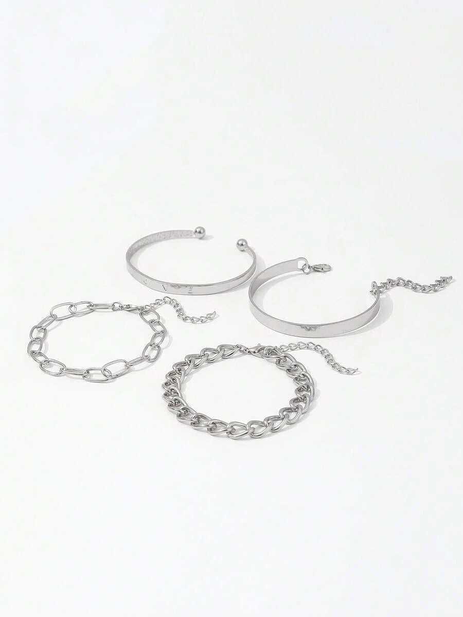 Rhinestone Snake Bracelet Set