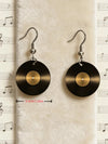 Retro Vinyl Record Drop Earrings
