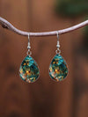 Asymmetrical Glass Pattern Drop Earrings