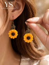 Vintage Sunflower Alloy Earrings