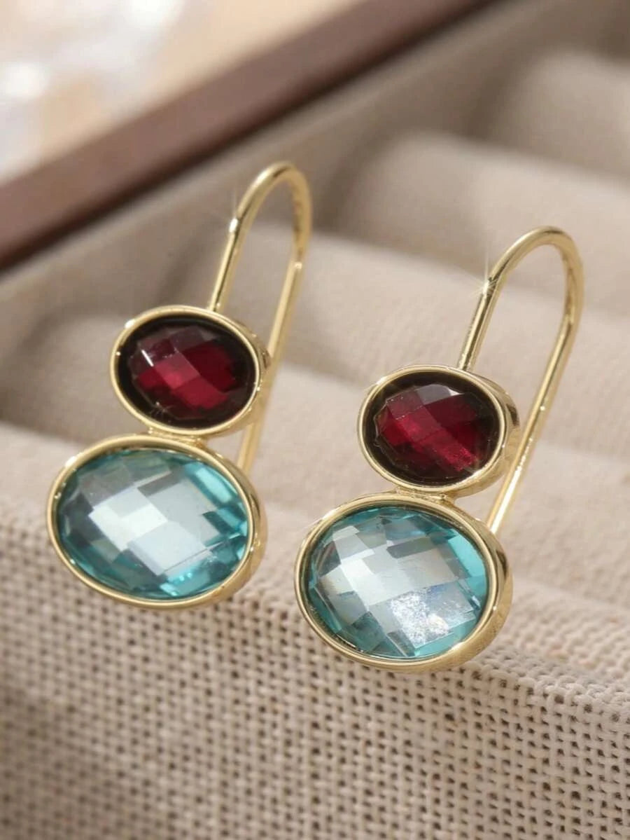 Retro Minimalist Geometric Drop Earrings