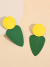 Exaggerated Pearl Leaf Stud Earrings