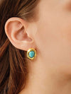 Natural Tiger Eye Stud Earrings