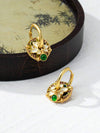 Colorful Enamel Geometric Hoop Earrings