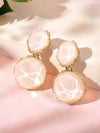 Asymmetric Green Wave Drop Earrings
