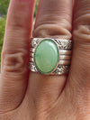 Vintage Silver Birthstone Band Ring