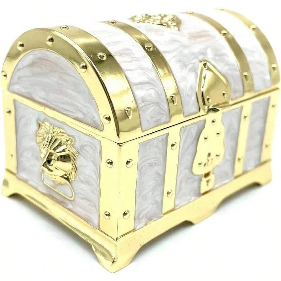 Vintage Metal Jewelry Chest