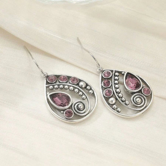 Vintage Bohemian Silver Dangle Earrings