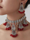Vintage Tassel Oval Necklace Earring Set