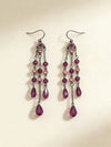 Retro Crystal Tassel Pendant Earrings