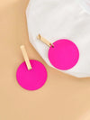 Geometric Enamel Circle Stud Earrings