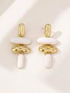 Exaggerated Asymmetric Geometric Enamel Dangle Earrings