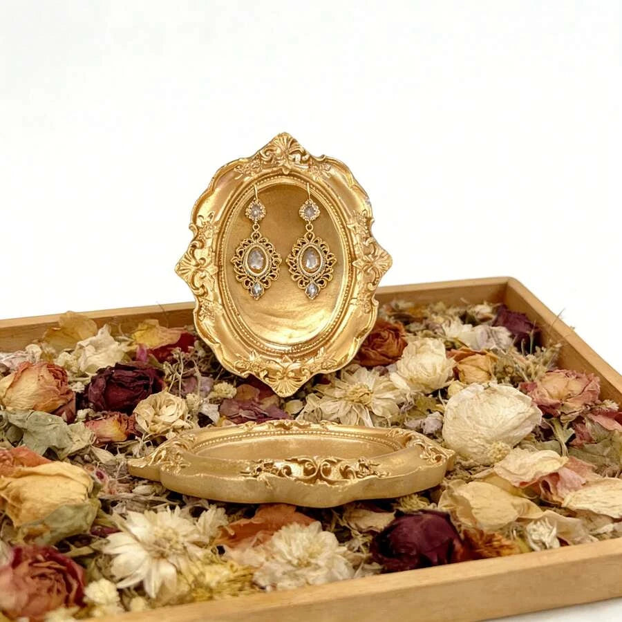 Vintage Gold Jewelry Tray
