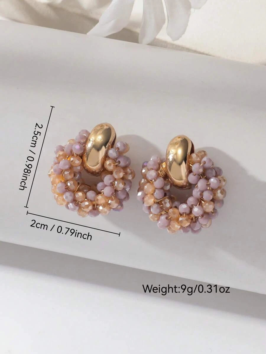 Handmade Bohemian Faux Crystal Earrings