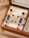 Geometric Multicolor Gemstone Earrings