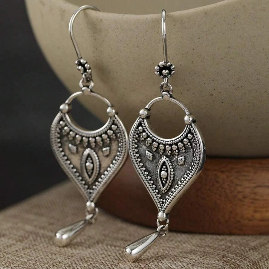 Vintage Copper Drop Earrings