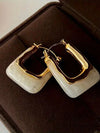 Vintage Resin U-Shaped Earrings