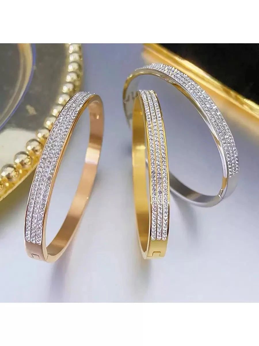 Cubic Zirconia Decor Bangle