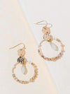 Retro Crystal Beaded Pendant Earrings