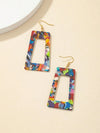 Colorful Geometric Square Drop Earrings