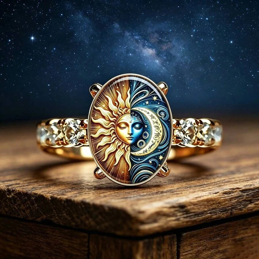 Sun and Moon Men's Ring
