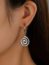 Retro Spiral Swirl Dangle Earrings