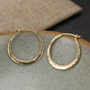Hammered Large Hoop Earrings