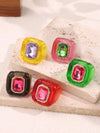 Colorful Asymmetrical Bubble Resin Ring