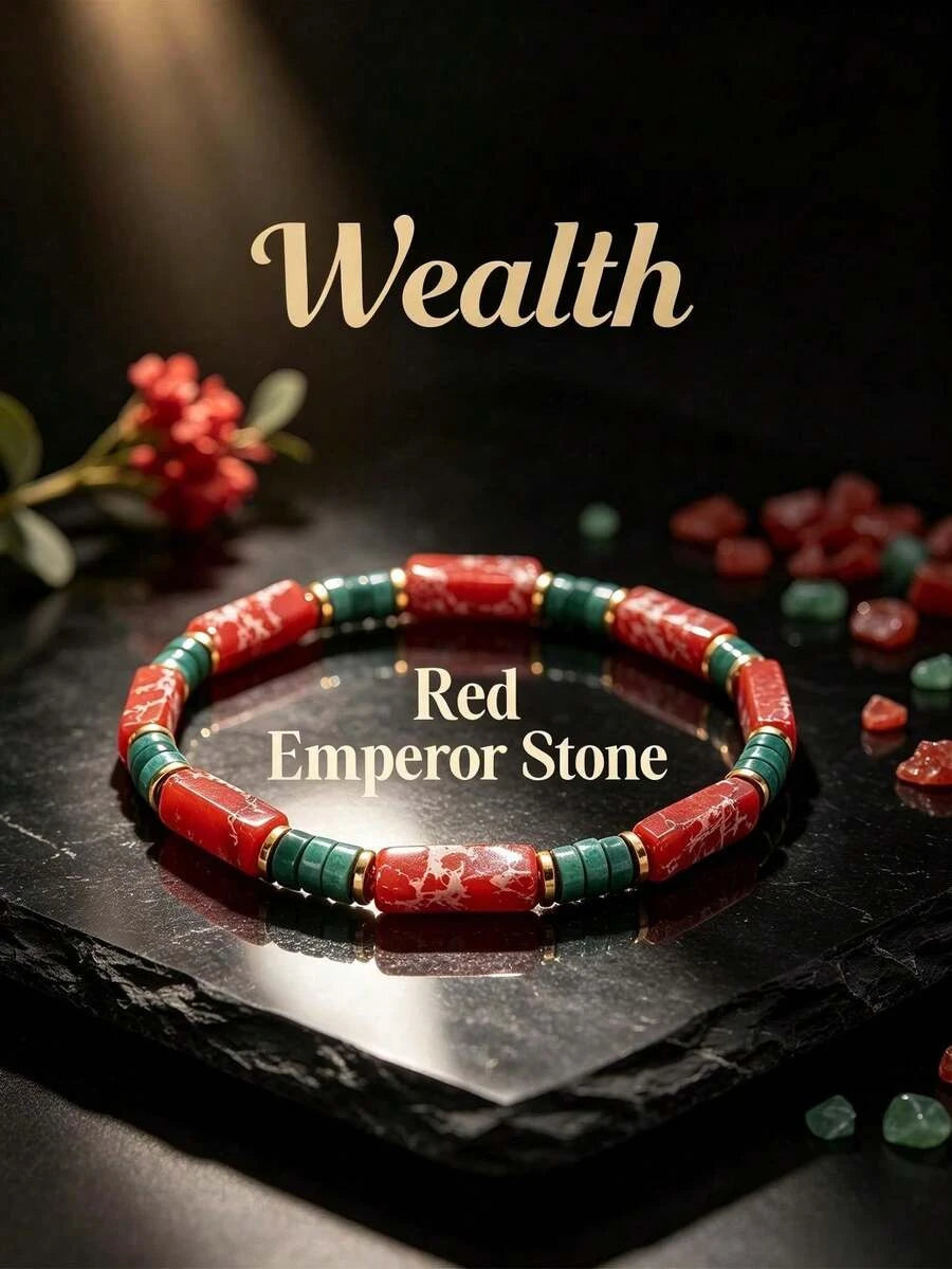 Red Emperor Stone Crystal Wealth Bracelet