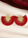 Vintage Heart Fan Tassel Earrings