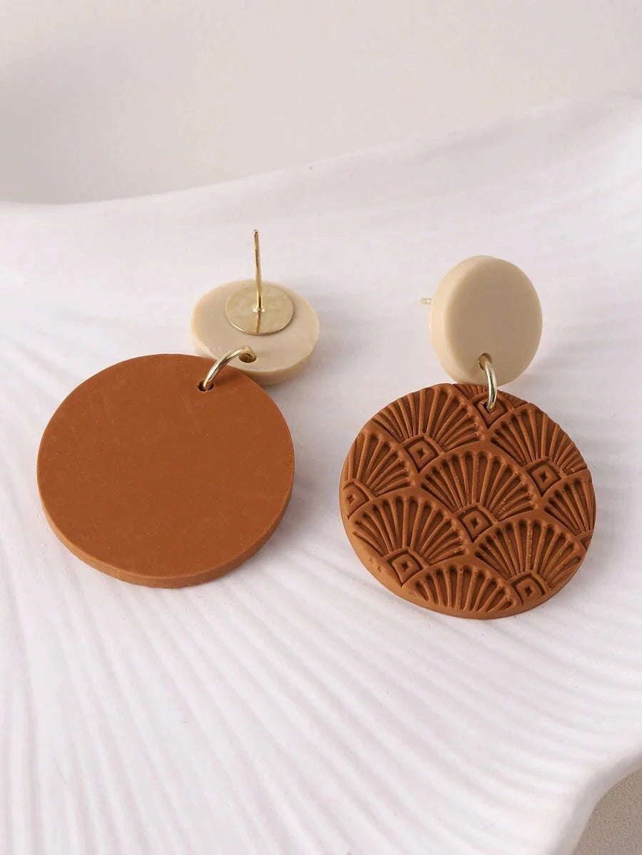 Textured Cloud Statement Earrings
