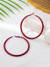 Vintage Red Spray Painted Hoop Earrings