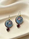 Retro Bohemian Tulip Enamel Earrings