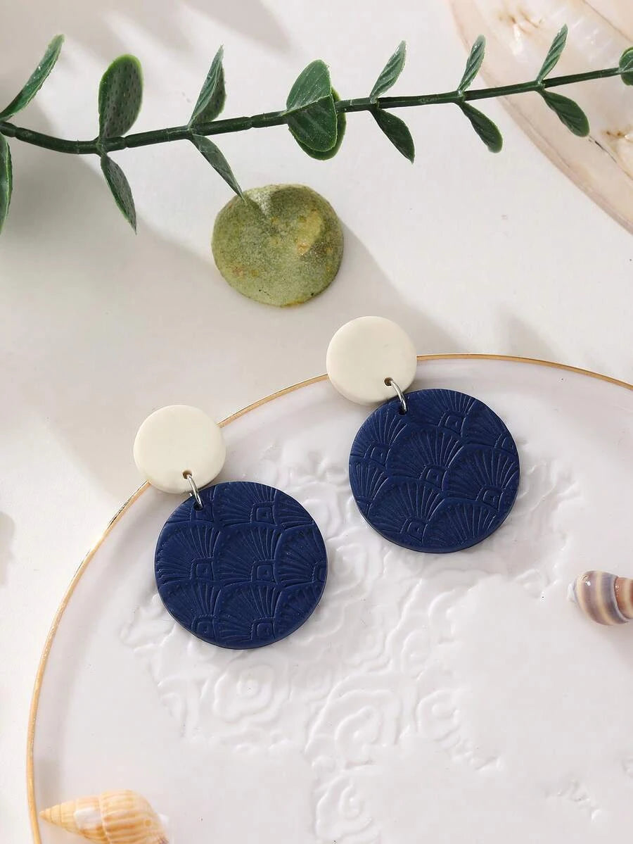 Textured Cloud Statement Earrings
