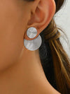 Minimalist Geometric Spiral Floral Earrings