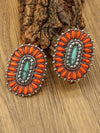 Western Style Turquoise Pendant Earrings