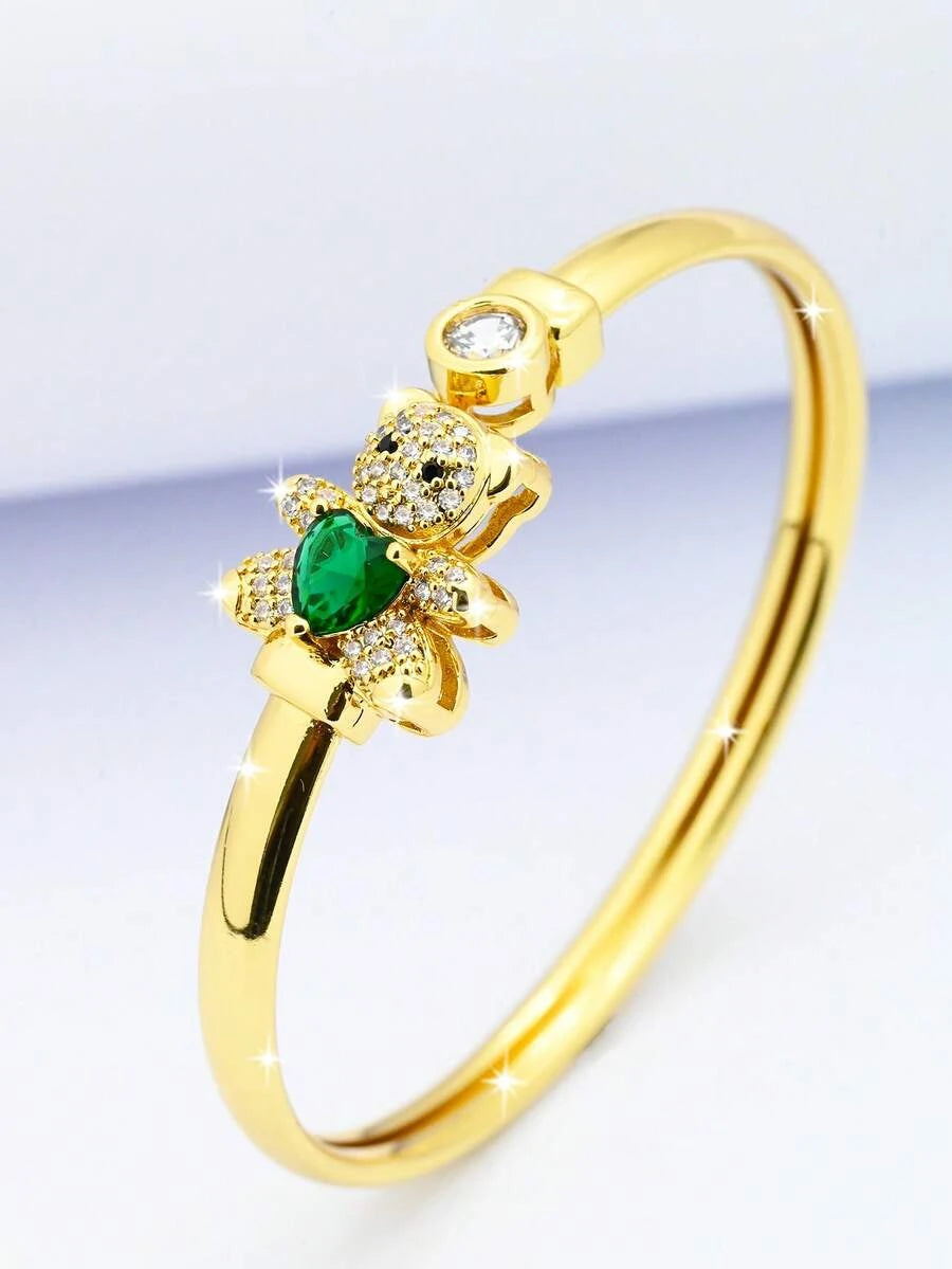 Geometric Green Zirconia Bracelet