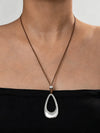 Bohemian Open Teardrop Pendant Necklace