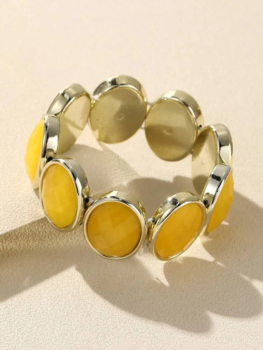 Oval Decor Beaded Bracelet