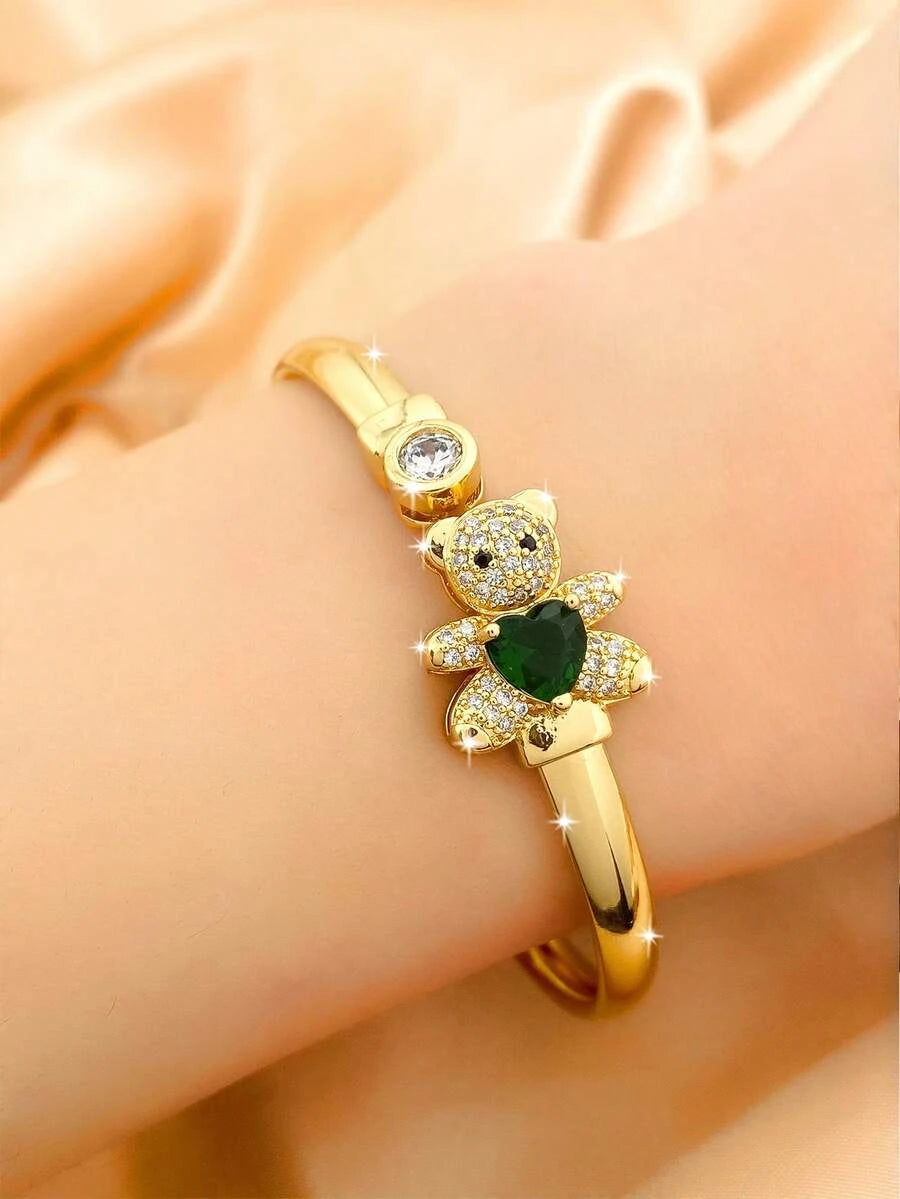 Geometric Green Zirconia Bracelet