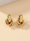 Geometric Double Circle Stud Earrings