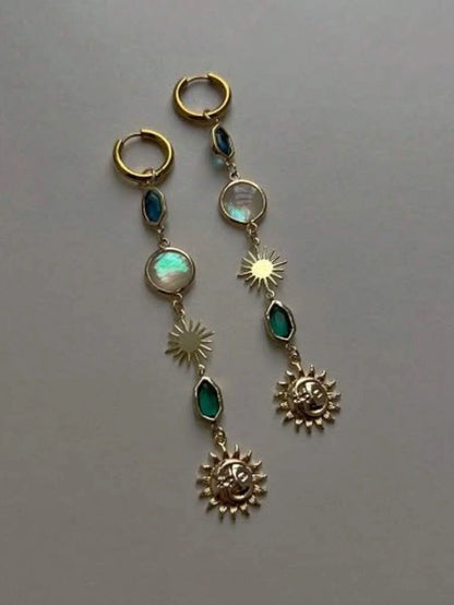 Vintage Moon Drop Earrings