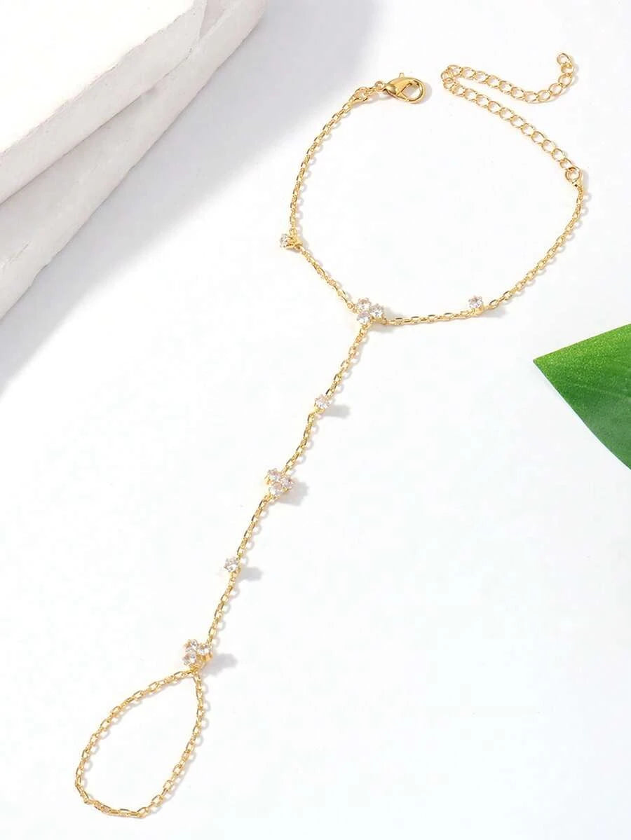 Bohemian Gold Crystal Rhinestone Jewelry Set