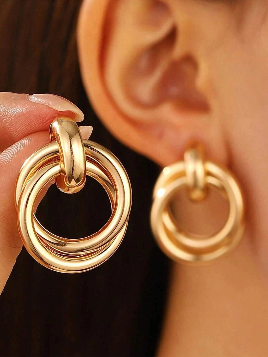 Geometric Twisted Wire Earrings