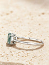Sterling Silver Square Agate Ring